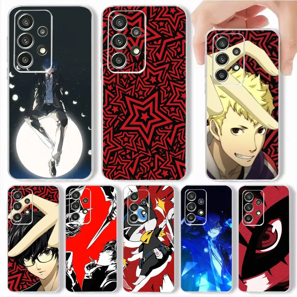 Cool anime girl G-Persona Phone Case Soft Transparent TPU Case For Samsung S25,S24,S21,S22,S23,S30,Ultra,S20,Plus