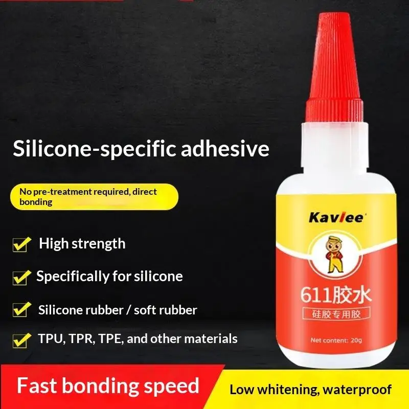 1Pc Silicone Special Glue After Solidification Can Also Bond Soft TPU TPR TPE PVC High Strength Bonding Agent UV Glue Kit