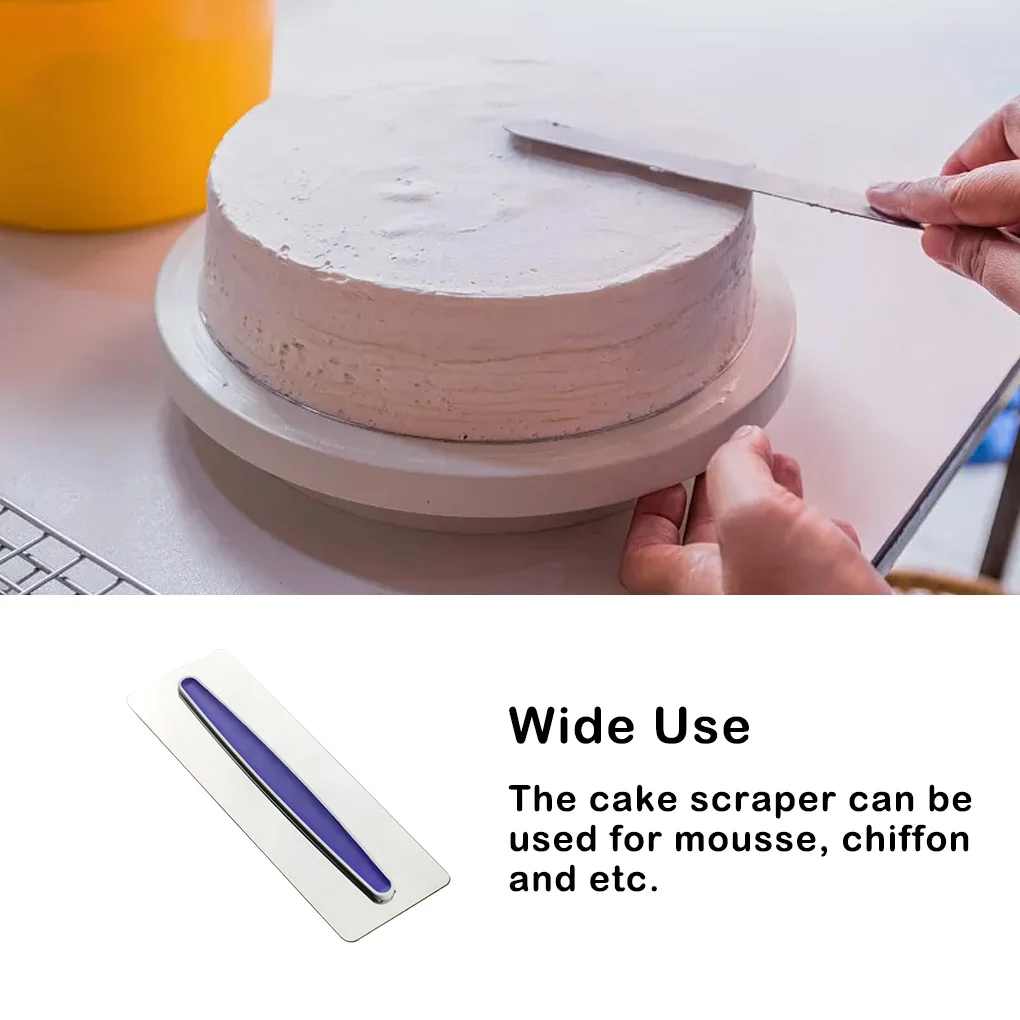 Cake Cream Scraper Handheld Replacement Reusable Washable Anti-rust Bakery Fondant Pastry Smoothing Tool Accessories