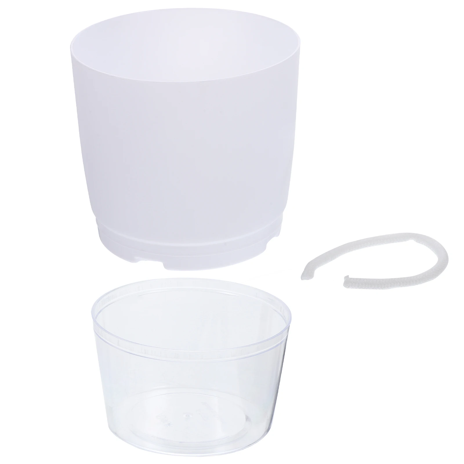 

Automatic Self Watering Planter Absorbent Flower Pot Durable Plastic Plant Container Transparent Design Balcony Decor