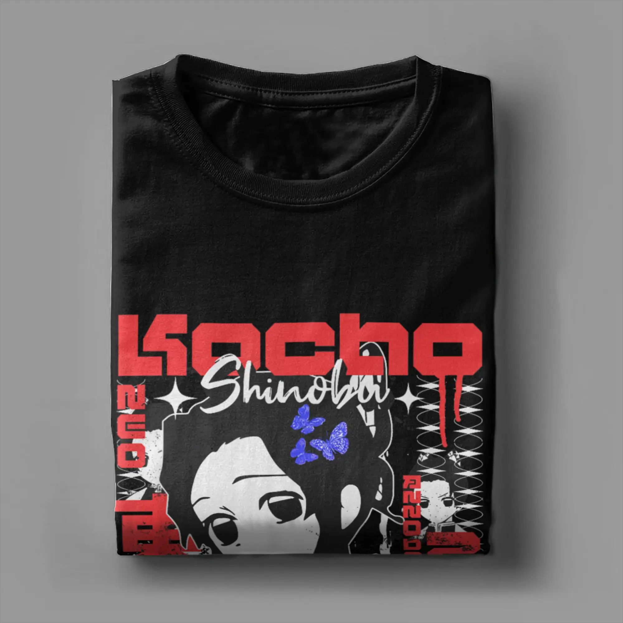 Kocho Shinobu حساسة زهرة شيطان القاتل القطن تي شيرت للرجال الصيف عادية تي شيرت مريح Harajuku تي شيرت