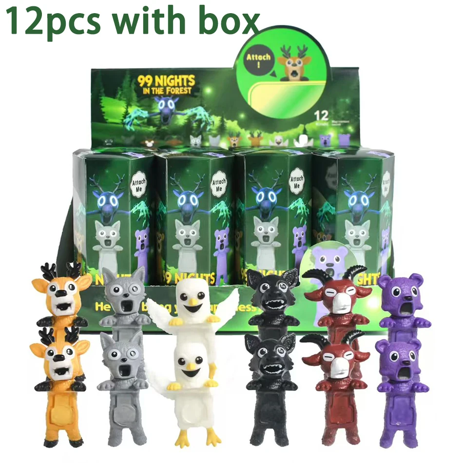 

Высокое качество 99-ночей в лесу, слепая коробка, фигурка, сова, коза, волк, олень, игрушка, подарки, аниме, экшн, тайна, декор, Рождество