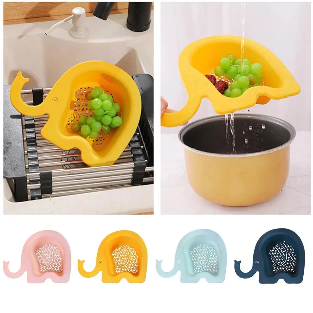 Kitchen Sink Strainer Creative Elephant Leftover Drain Basket Soup Garbage Filter Hanging Drainer Rack Fruit Vegetable Drainer