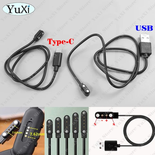 Imagen 2 del producto Para reloj inteligente, adaptador de Cable de carga USB tipo C magnético, 2 pines, 4 pines, para adultos y niños, Cable de carga de energía para reloj inteligente