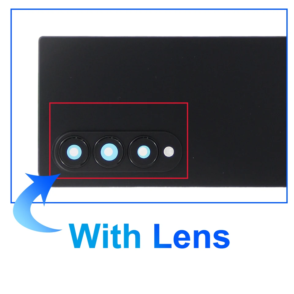 Para Samsung Z Fold2 Fold3 Fold4 5G Cubierta de Vidrio de Batería Tapa Trasera Carcasa Panel Cámara Lentes Piezas Para Z Fold 2 3 4 5