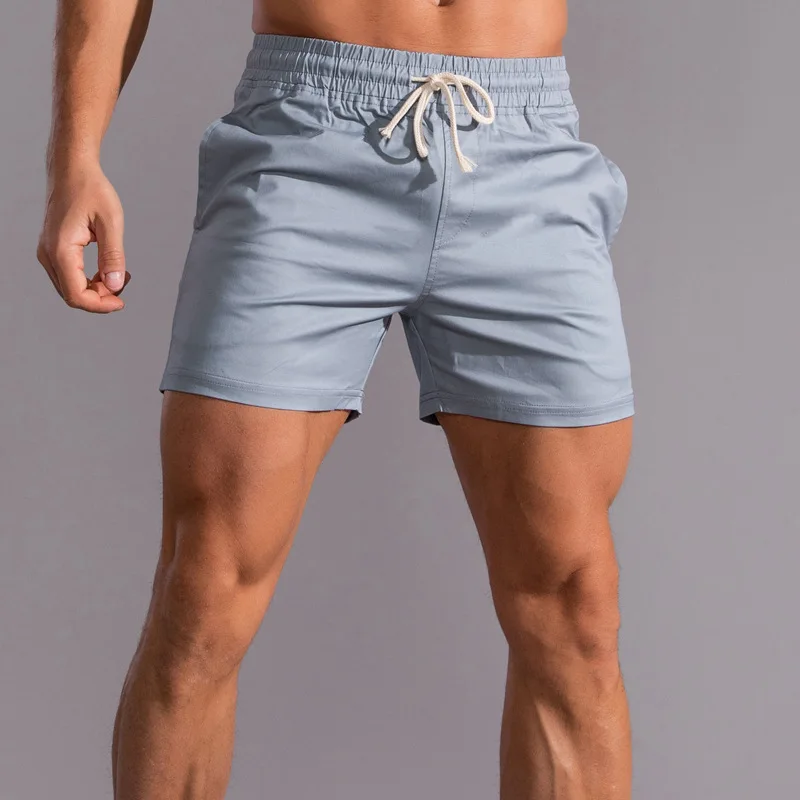 

Men's Cotton orts Spor Beach Casual Pants mid Waist Straight Leg Faion Urban Sle Summer Season Basic Colors Available