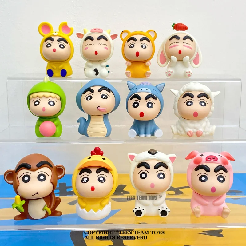 New Crayon Shin-chan Cos Zodiac Adornment Series Action Figure  Anime Figurine Pvc Collection Model Toys Kids Gifts ﻿