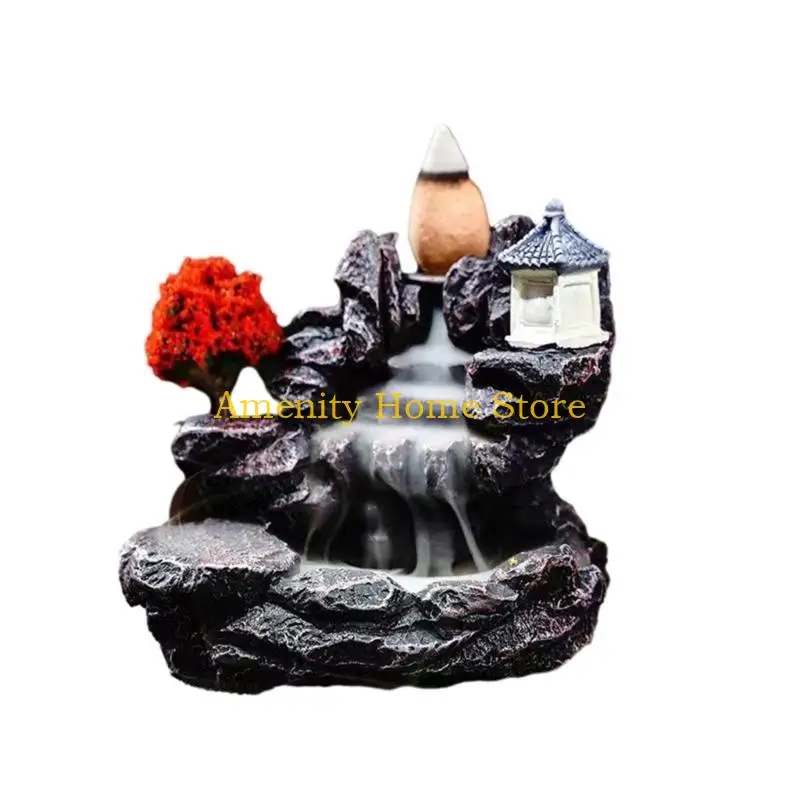 F26C Decorative Incenses ArtCrafts Flower Backflows Incenses Burners  Gift for Meditations Enthusiasts Home Decorations