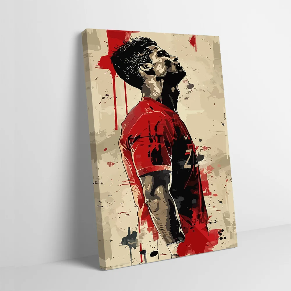 Cristiano Ronaldo Soccer Player Poster Customizable Printed Canvas Painting Wall Art Gift for Modern Home Decoration Ornaments