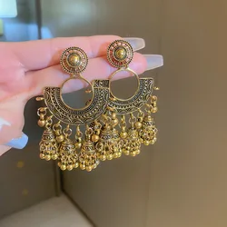 Crescent Earrings Mysterious Gothic Jewelry Moon Witch Goddess Vintage Gold Color Dangle Earring Bohemian Fashion Woman Gifts