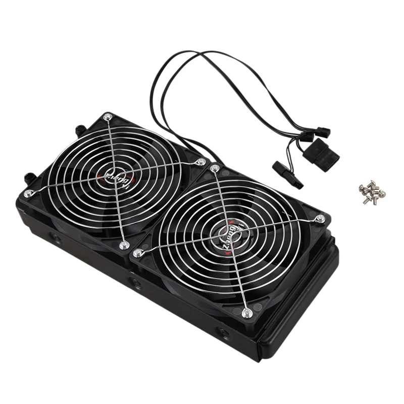 

Aluminum 240Mm 10 Pipe Water Cooling Cooled Row Heat Exchanger Radiator With Fan For CPU PC Water Cooling System