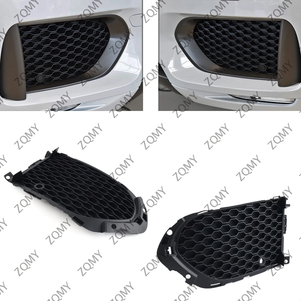 2pcs Closed Mesh Front Bumper Fog Light Lamp Grill Grille With PDC For Jaguar F-Pace 2016 2017 2018 2019 2020