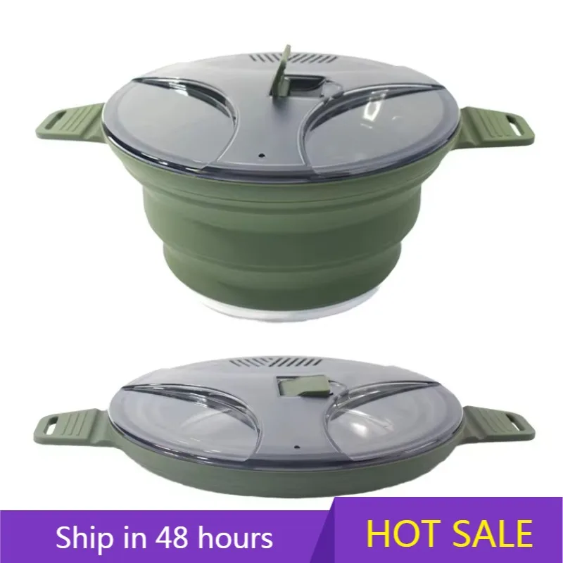 

NB FAVOUR Wilderness Survival Silicone Camping Cookware Set Outdoor Kitchen Equipment with Saute Pans