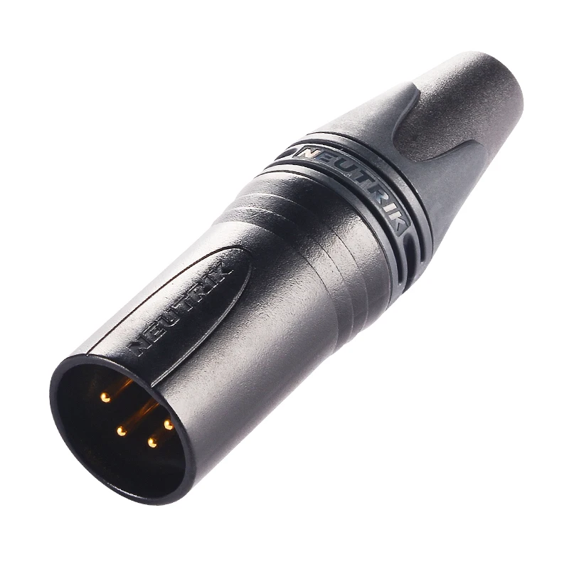 1-20 Pcs NEUTRIK NC4MXX  4-Core Balanced XLR Male Welding Microphone Audio Cable Connector With Color Ring And Tail Sleeve