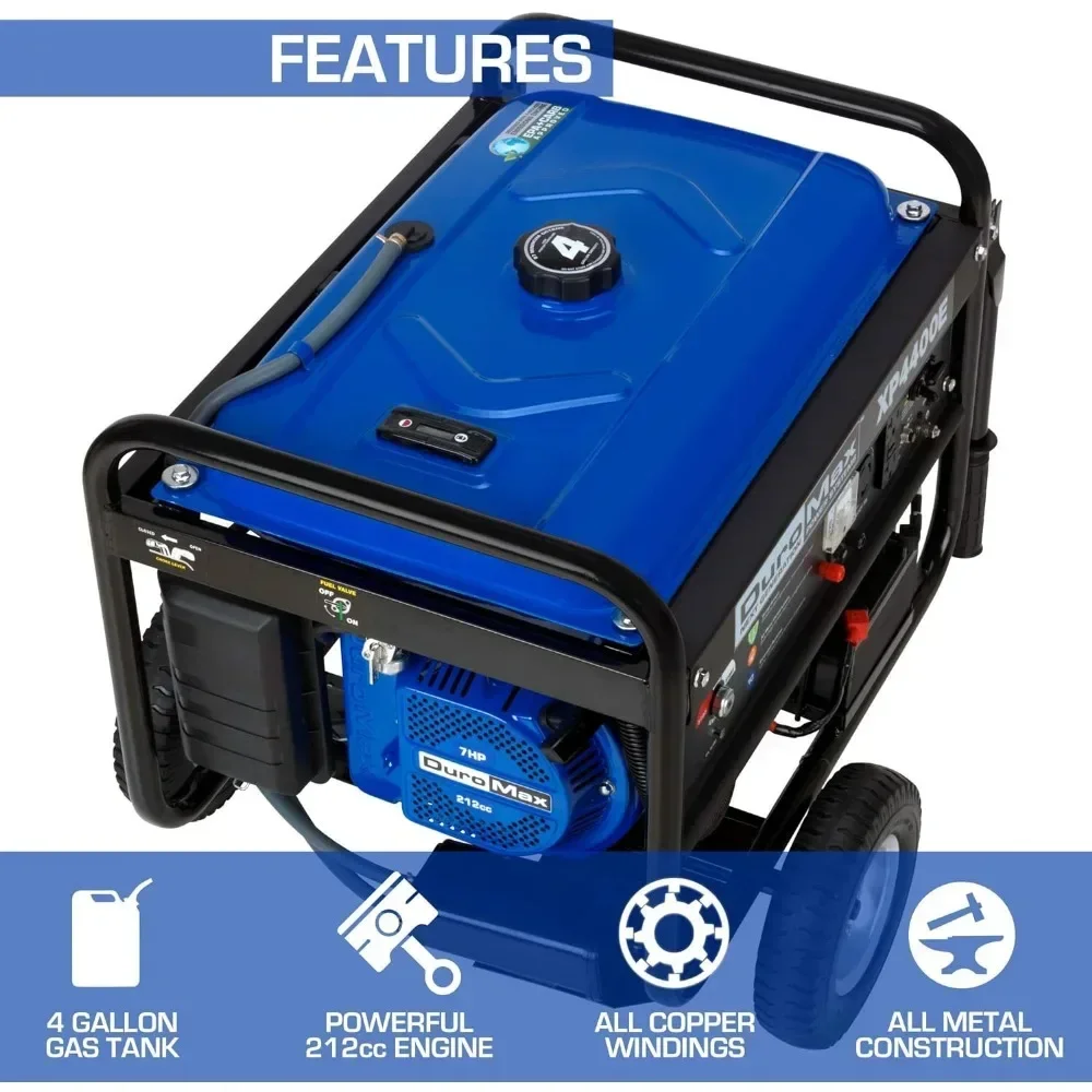 

for XP4400E Gas Powered Portable Generator-4400 Watt Electric Start-Camping & RV Ready, 50 State Approved, Blue/Black