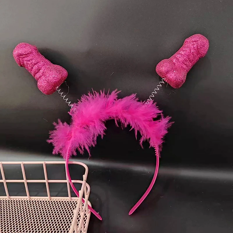 NewStyle العازبة حزب عقال أحمر وردي مثير رباط شعر العروس لتكون الزفاف دش سعيد الدجاجة حزب ديكور صور الدعامة