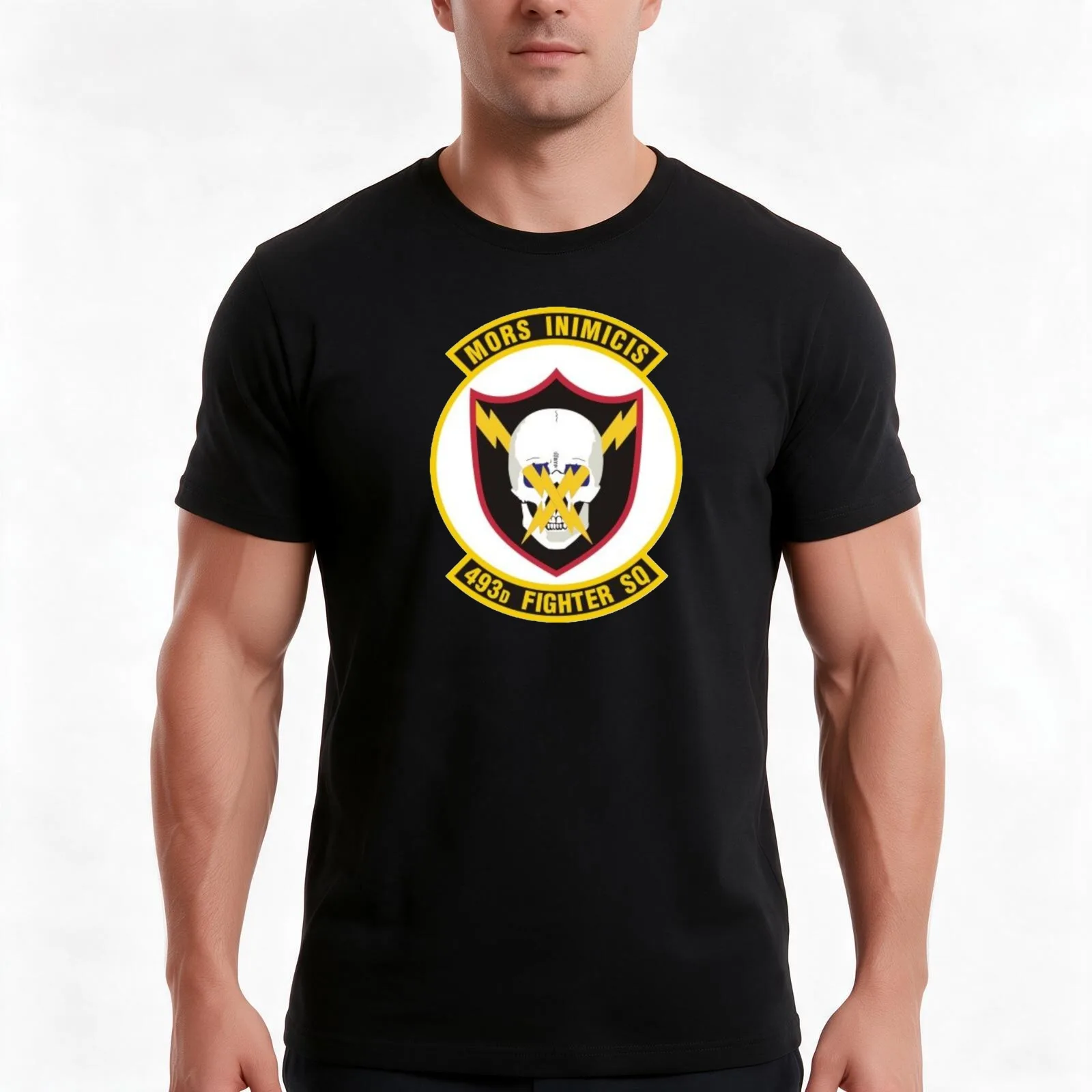 493RD FIGHTER SQUADRON T-Shirt Summer Casual Cotton Tee Oversized Streetwear Tops Vintage Graphic Print Unisex Men Women