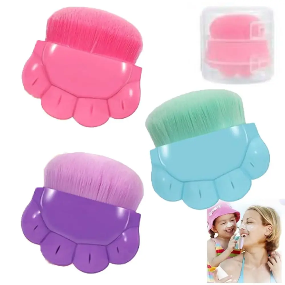 Solid Color Kids Sunscreen Applicator Easy to Clean Soft Sunblock Buddy Brush Multifunctional Usage Portable