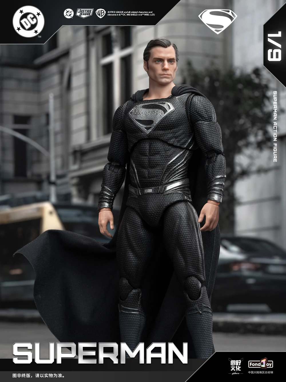 

NEW Fondjoy Black Superman 2.0 Action Figure Dc Zack Snyder'S Justice League Figures 1/9 Super Man Pvc Model Doll Toy Kid Gift