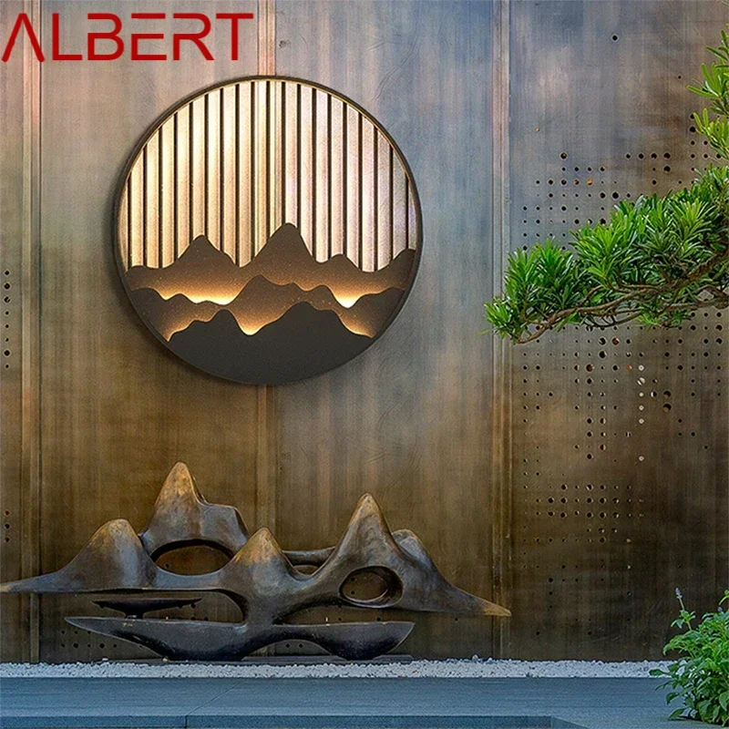 ALBERT Outdoor Mural Lamp LED Creative Circular Landscape Waterproof Mural Outdoor Villa Courtyard Garden Decoration Painting