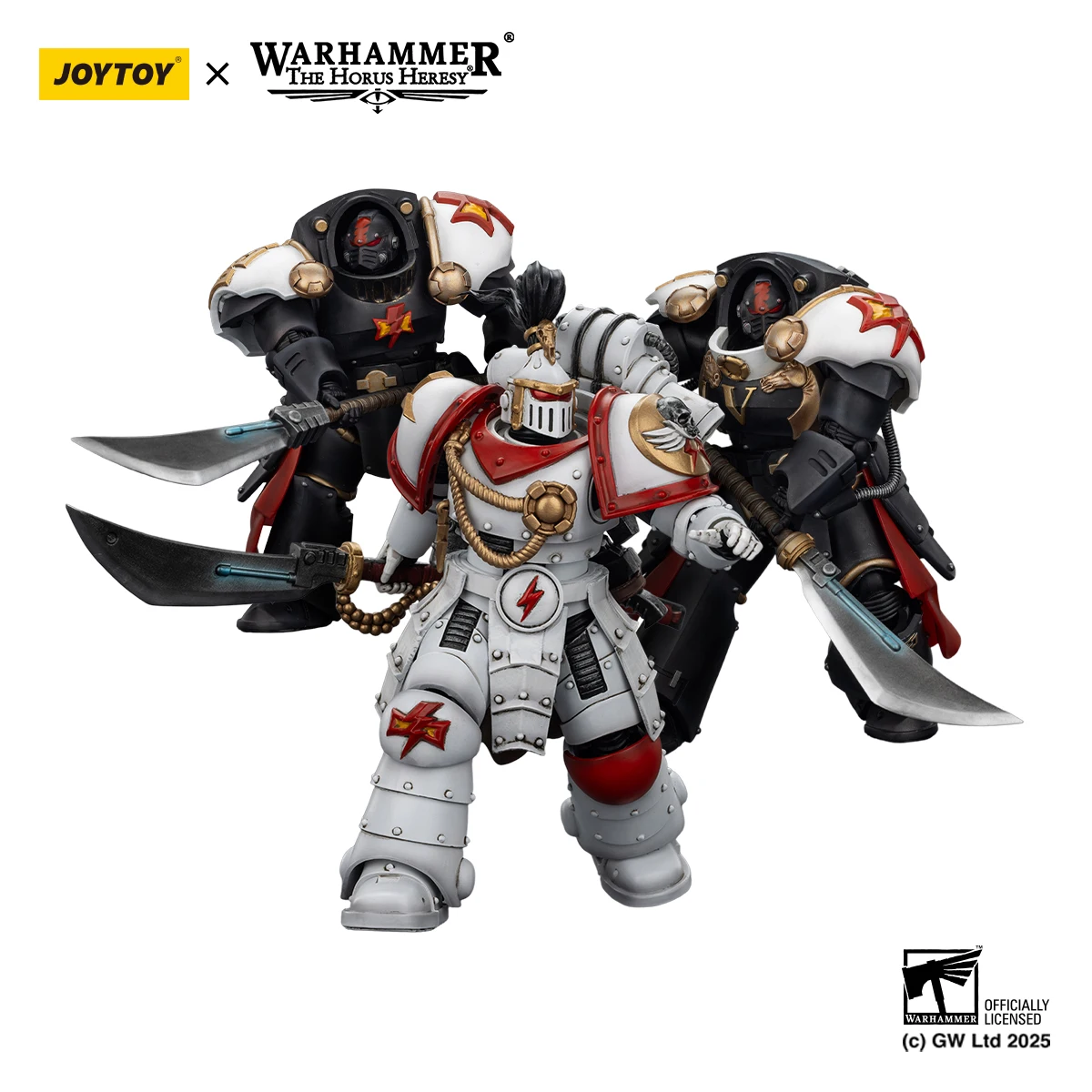 JOYTOY 1/18 Action Figure Warhammer "The Horus Heresy" White Scars Legion Praetor White Scars Ebon Keshig Terminator Model Toys