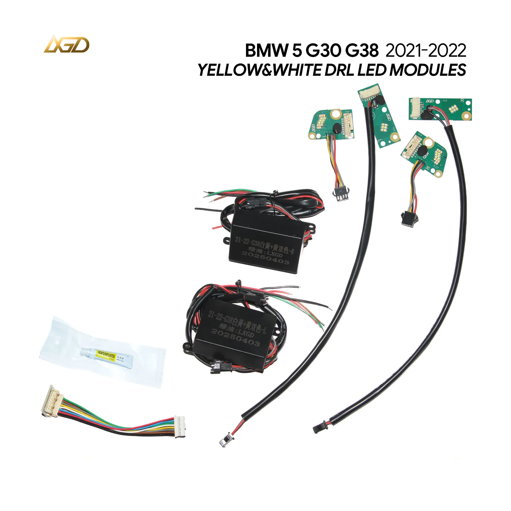 Yellow&White LED DRL Module for 2021-2023 BMW F90 M5 G30 G31 5 SERIES LCI