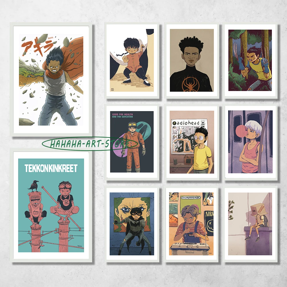 Impresiones de lienzo Tekkonkinkreet para decoración de pared, póster de arte de pared estético para habitación de niños, cuadro de pared