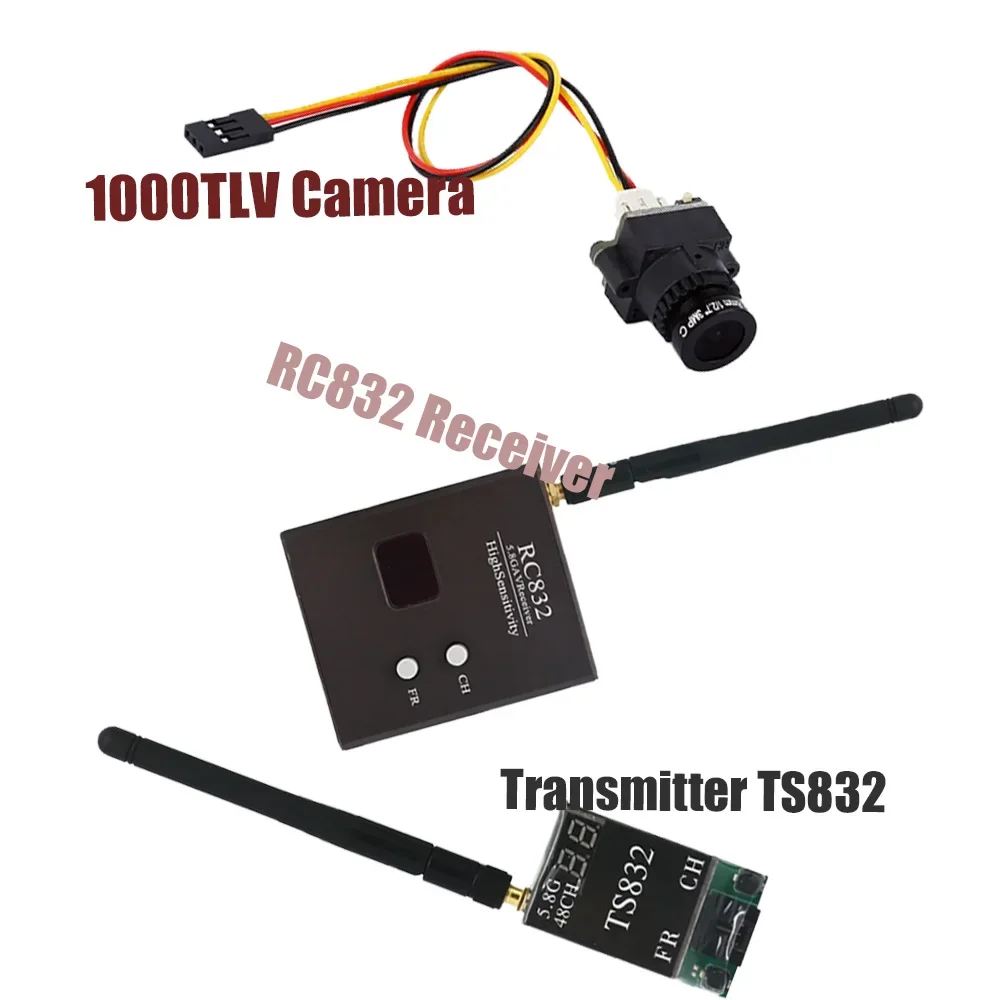 Ts832 Transmitter Rc832/RC832H Receiver 1000TVL camera 48ch 5.8g 600mw 5km Wireless Video Transmission For Fpv  Aircraft