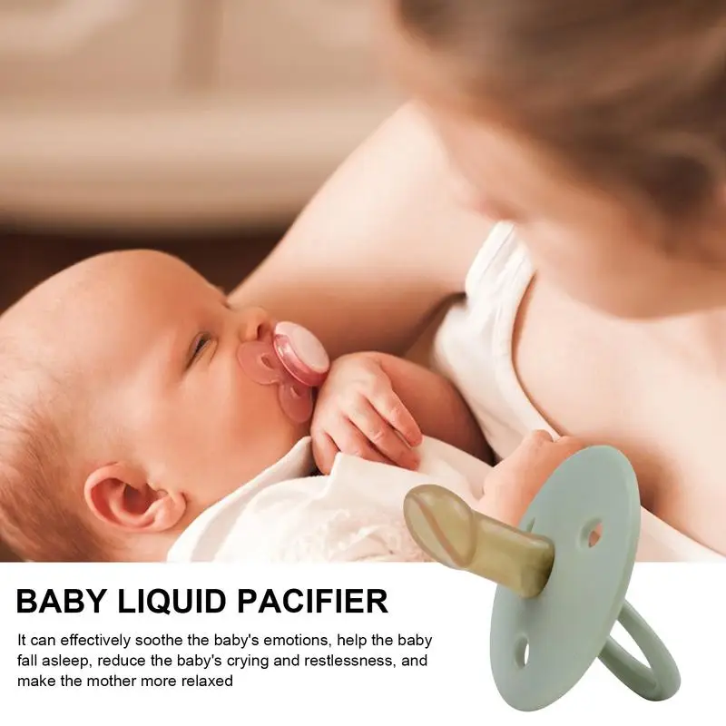 Liquid Silicone Nipple Soother Soft Breastlike Pacifier Baby Pacifier Toys Multipurpose Soothing Pacifier Baby Teething Toys For