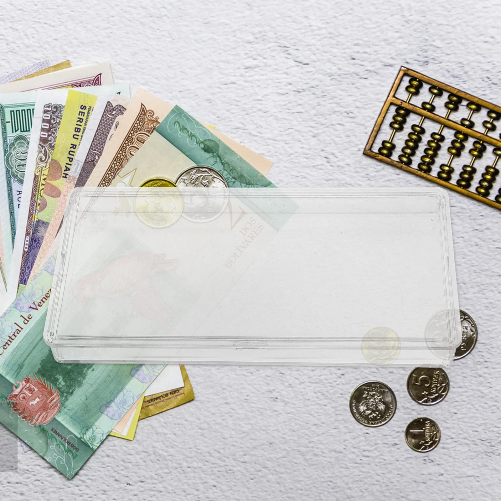

Clear Banknote Storage Box Paper Money Protective Case Currency Organizer Collector Gift Display Holder For Coins Bills Stamps