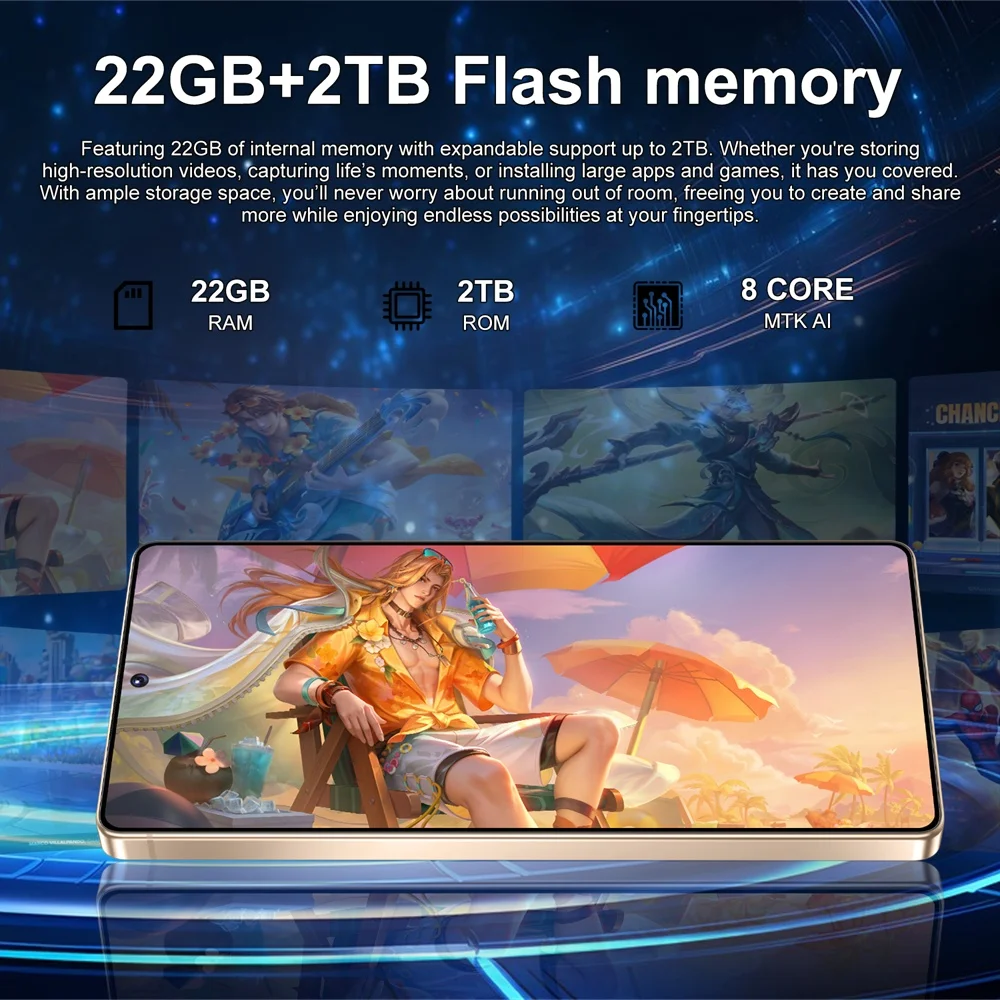 K-Touch Mobiltelefone C27 Ultra 7,3 Zoll Smartphone 5G Dual-SIM Android 15 Handy 16+48MP Kamera 22GB+2TB 7800mAh WLAN GPS Gesichtserkennung Entsperrt Globale Version Mobiltelefone – Detail 10