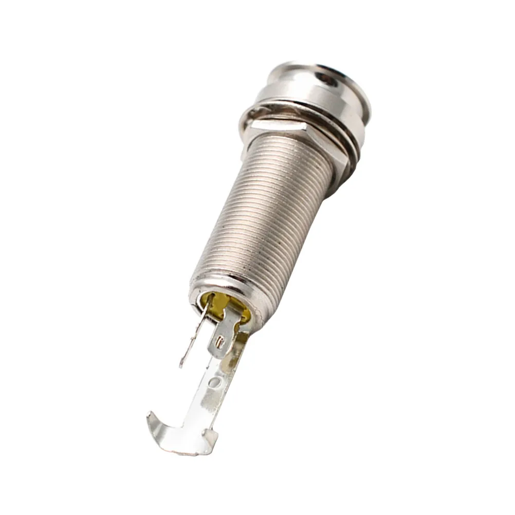 

Guitar End Pin Jack Pickup Socket Fittings Electric Guitar Accessories Output Tail Pin Silver Metal Durable Easy Installation