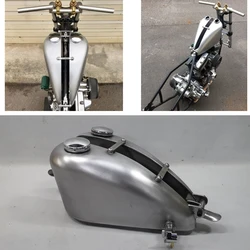 7 L Motorcycle Petrol Gas Tank Universal Vintage Tensile Steel Modified Can With Cap Switch For All Model Motorbike