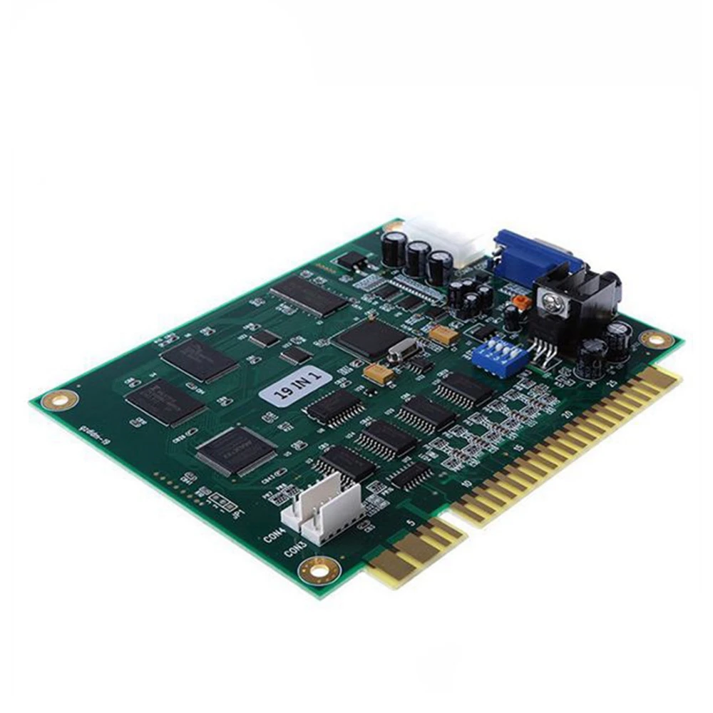 19 in 1 Multicade PCB Board Arcade Classic Game Board VGA Output Arcade Game Board Horizontal Durable for Jamma Arcade