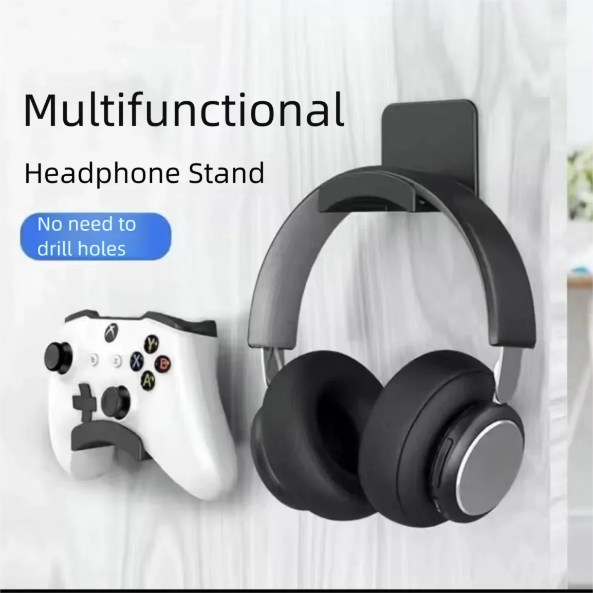 360° Rotating Headphone Stand Desktop Headset Holder PC Gaming Headset Desk Hanger Hook For Headphone Storage Hangin Organizer