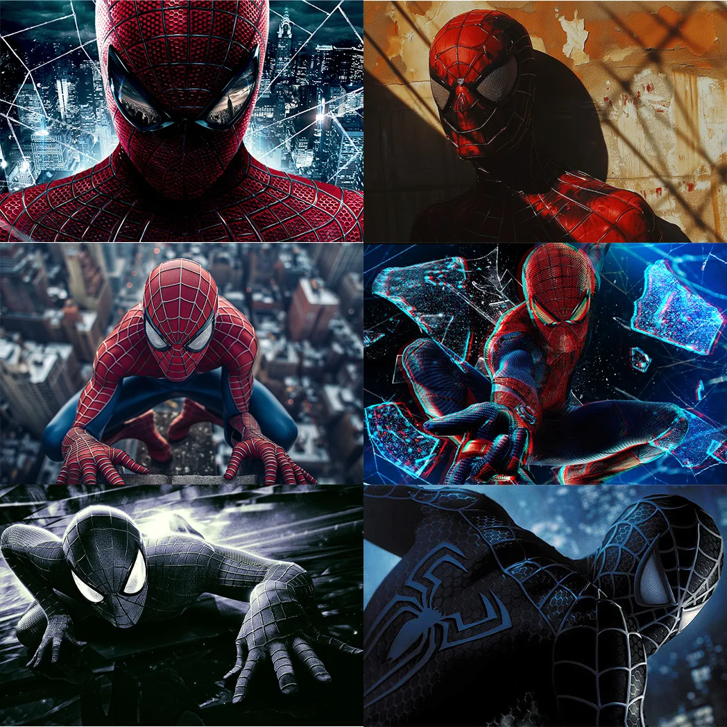 

MINISO Marvel Spider-Man Movie Wall Art Posters Bedroom and Living Room Home Decor Canvas Painting Little Boy Room Decor Gifts