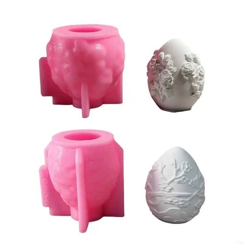 

U4LF Silicone Mold Easy to Demold Perfect For Handmade Gifts For Creating Easter Eggs Shaped Plaster Or Crafts