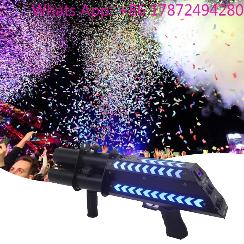 Factory Wholesale LED Electronic Confetti  and Five-petal Colored Paper Sprayer Is Used for Stage  Bar and Party Events