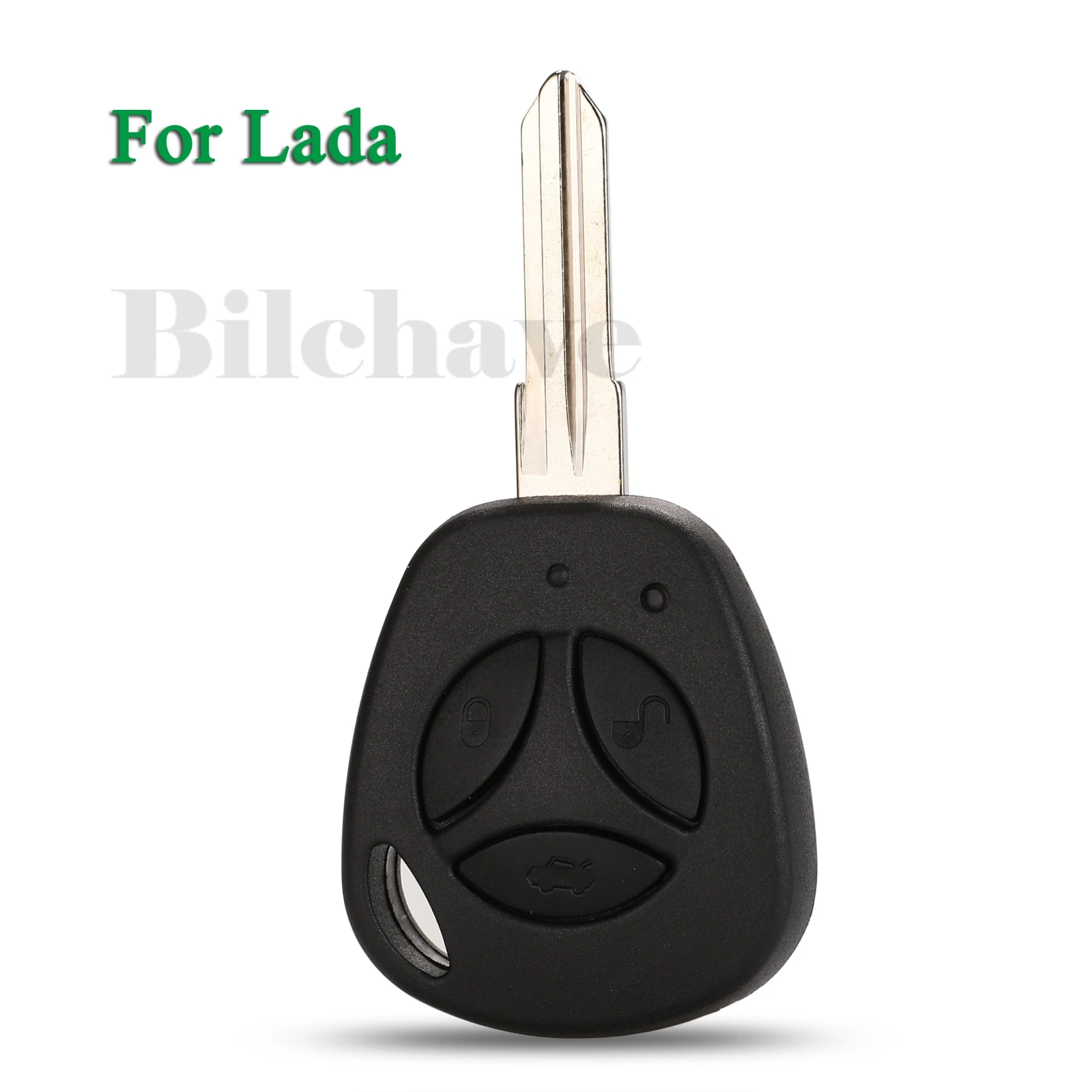 

jingyuqin 10pcs For Lada Priora Samara Kalina FOB 3 Buttons Remote Car Key Shell Key Case Cover With Uncut Blade Replacement