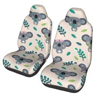 cute koala  2pcs Print Car Seat Covers for Women and Men, Universal Auto Front Seat Protector Fits for Car, SUV Sedan,