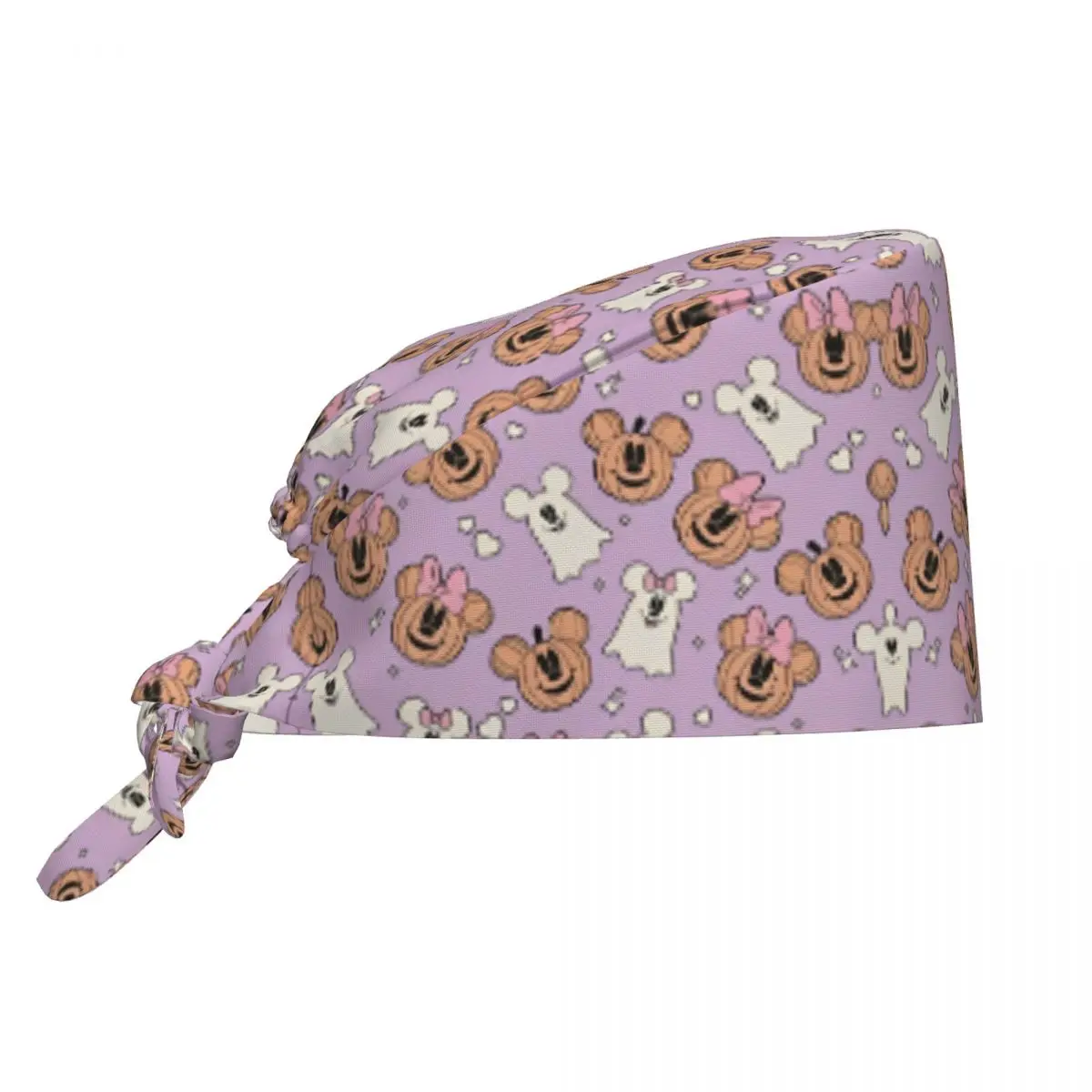 

Mickey Ghost And Pumpkin Minnie Scrub Caps Halloween Hospita Medical Nursing Surgical Cap Unisex Lab Doctor Spa Work Caps Hat