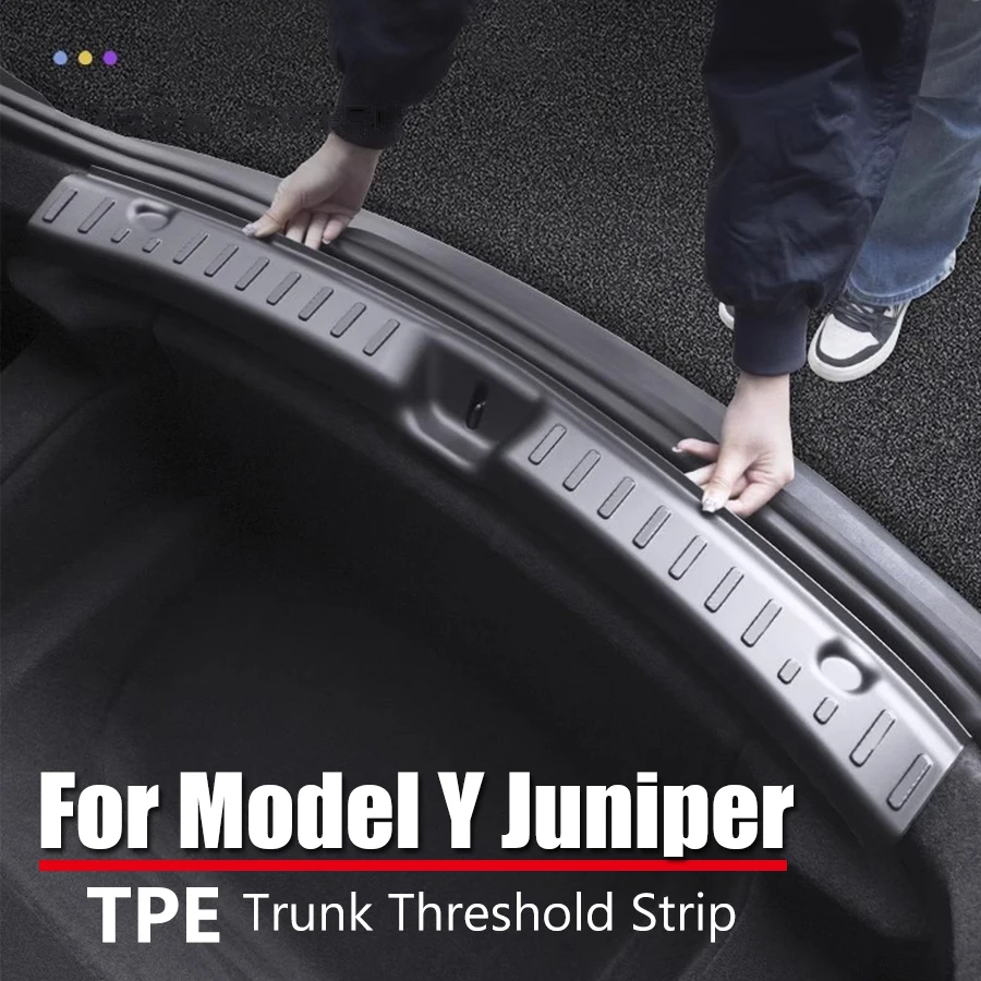 

Для Tesla Model 3 Highland 2025, Tesla Model Y 2021-2024, Juniper 2026: Защитная накладка на порог багажника и боковые углы из TPE, предотвращающая царапины