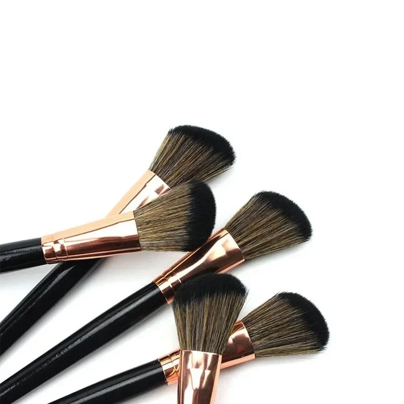 Ferramentas de pincel de maquiagem para contorno de bochecha facial, pó cosmético, base, blush - 1 peça de cabeça oblíqua angular