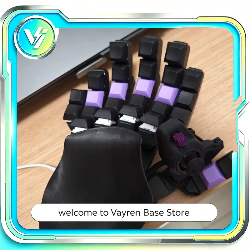 GameClaw para teclado de jogos para canhotos QianRen, teclado com fio ajustável, joystick WASD, teclado ergonômico para operação de jogos de e-sports 