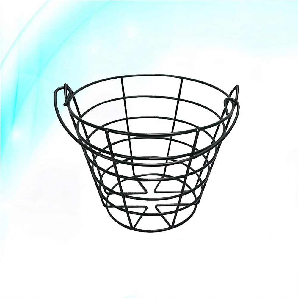 

Golf Basket for Range Accessories Balls Bucket Portable Disc Hamper Metal Baskets Carrying Holder