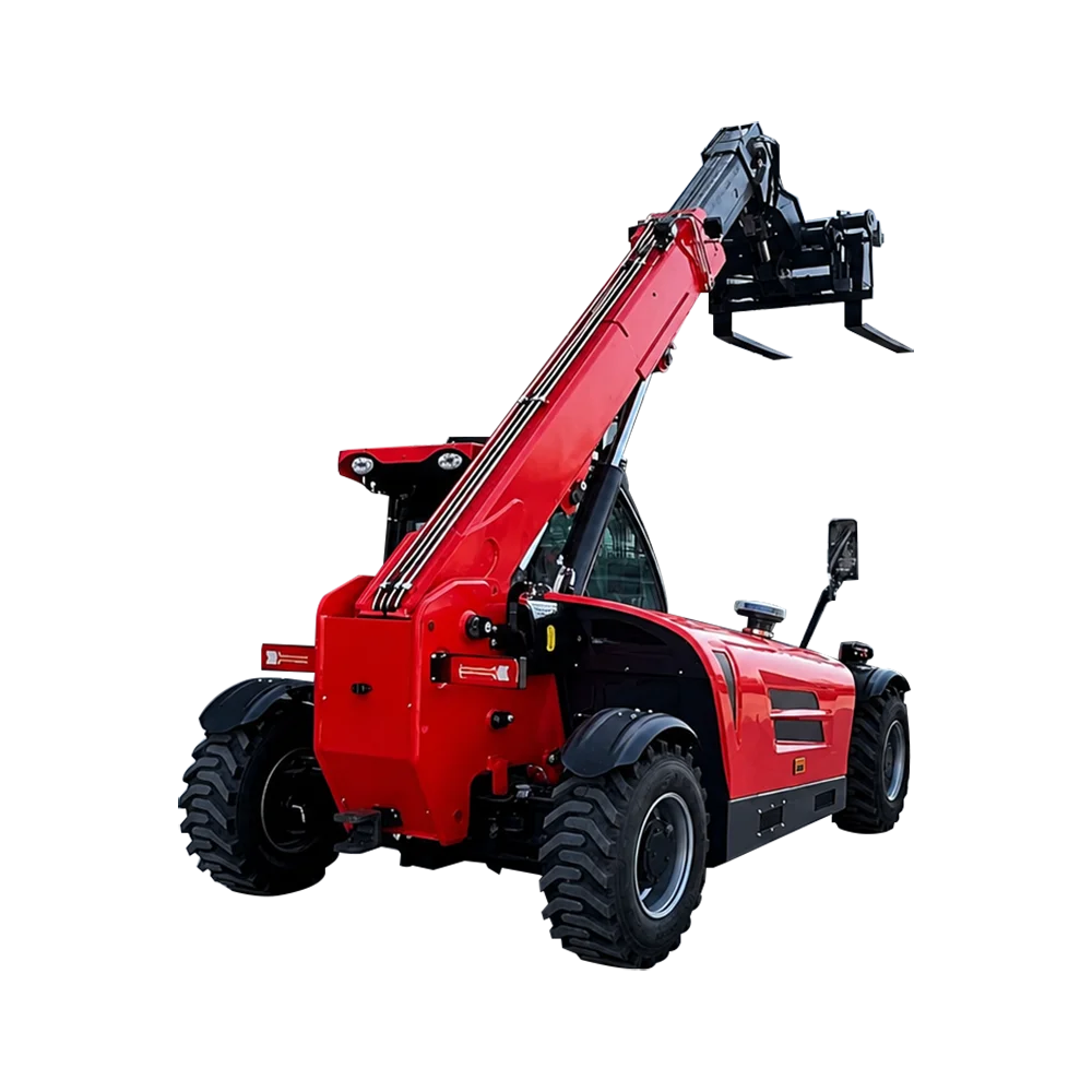 Rough Terrain Telehandler with Pallet Forks for Building Materials and Site Work