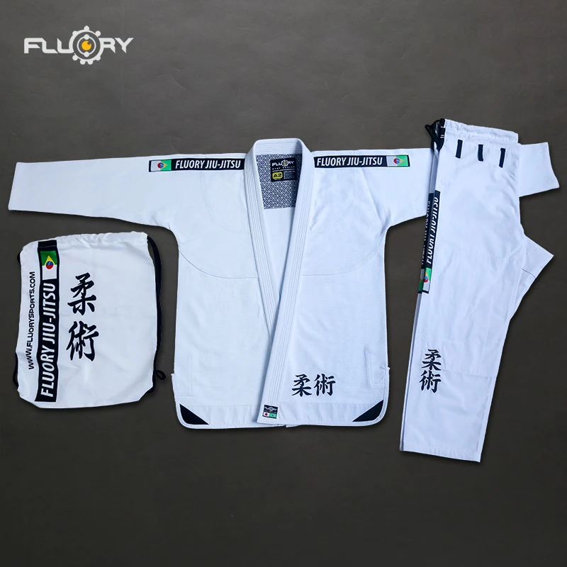 2018 new design fluory  BJJ kimonos competing Brazilian Jiu Jitsu Gi 350gsm pearl weave bjj gis