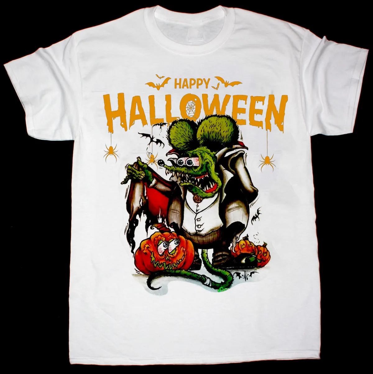 

Happy HALLOWEEN Ed Roth Rat Fink Gift For Fan White S-2345XL T-shirt TMB1480