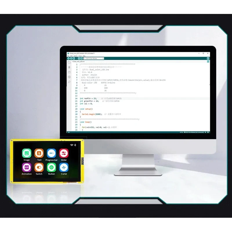 ESP32-S3 7 بوصة LCD HMI 8M PSRAM 16M Flash 800*480 WIFI & Bluetooth شاشة عرض ذكية RGB TFT وحدة لاردوينو Lvgl #4
