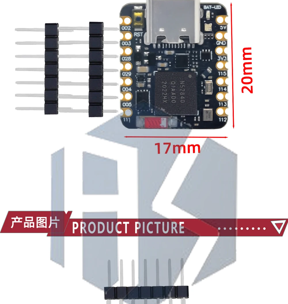 1~20 Stück NRF52840 Super-Mini-Entwicklungsboard, kompatibel mit Nice!Nano V2.0 Bluetooth-Lademanagement Pro Micro NRF52840 – Detail 3